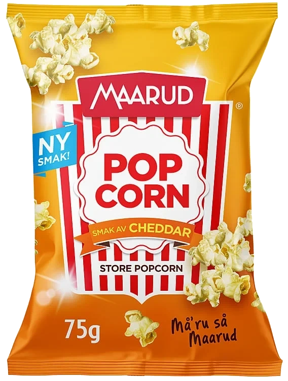 Popcorn Poppet Cheddar 75g Maarud