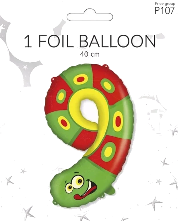 Folieballong Dyr Siffer 9 40cm