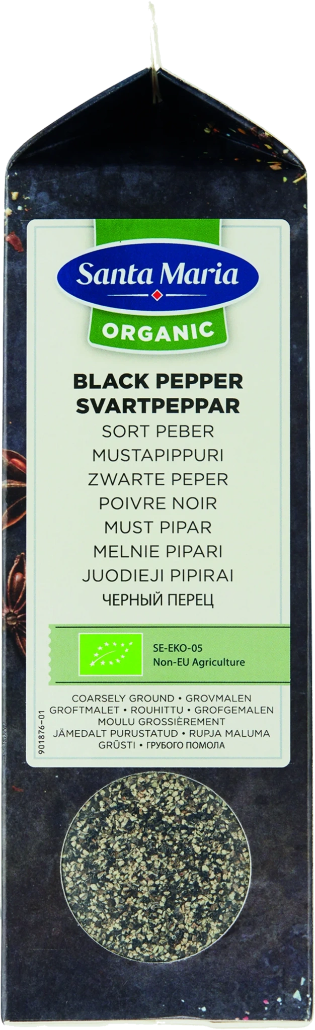 Svartpeppar Grovmalen Organic