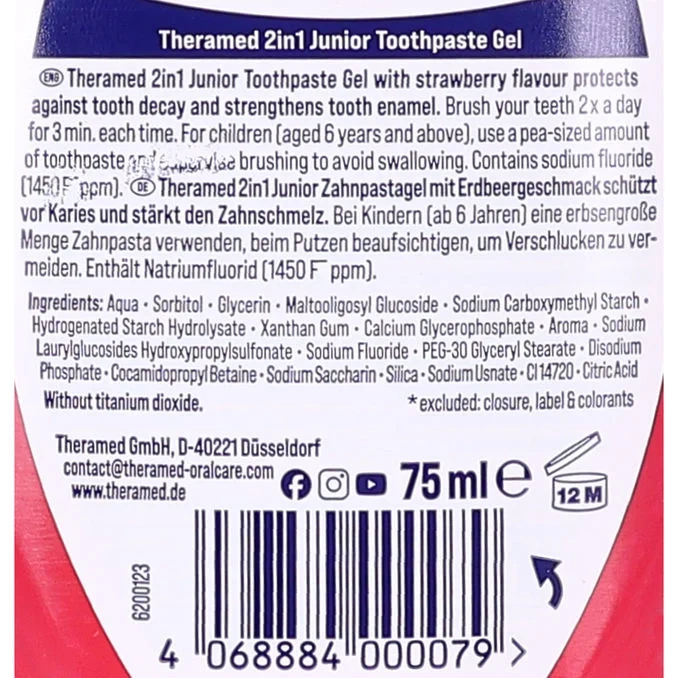 Tandkräm Junior 2-i-1 Jordgubb