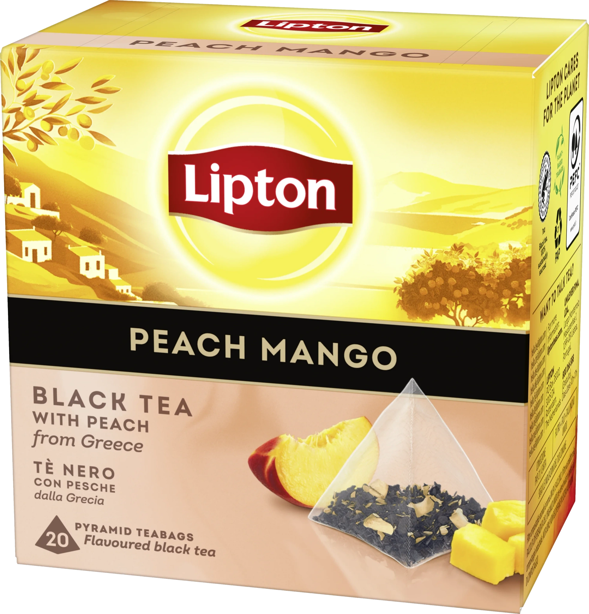 Svart te Peach mango 20-pack