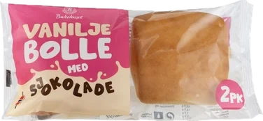 Vaniljebolle m/Sjokolade 2pk Bakehuset