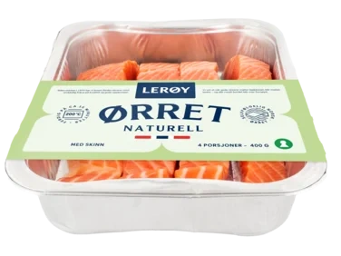 Ørret Porsjoner m/Skinn 4x100g Lerøy