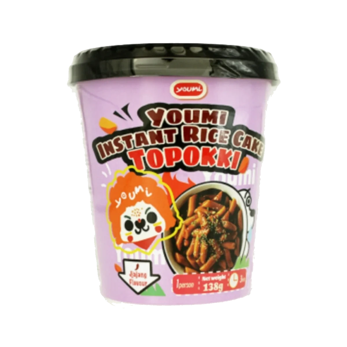 Youmi Instant Rice Cake Topokki Jjajang Cup 138 g