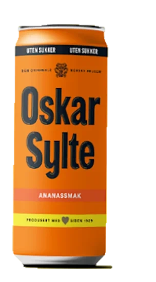 Oskar Sylte Ananassmak U/Sukker 0,33l