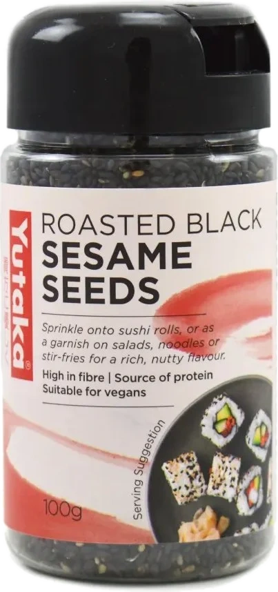 Yutaka Sesamfrø Svart Ristet 100g