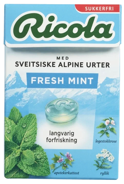 Ricola Fresh Mint Sukkerfri 50g