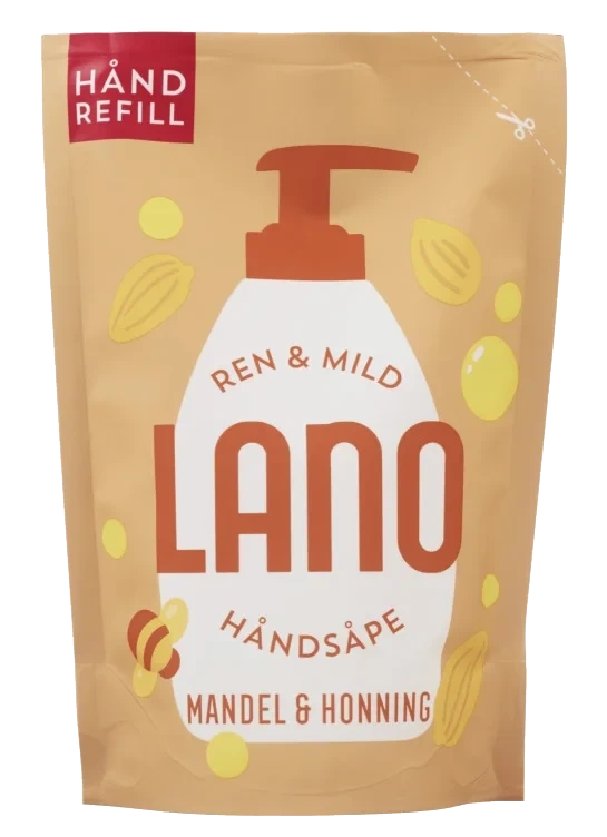 Lano Håndsåpe Mandel&Honning Refil 300ml