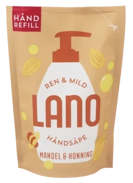 Lano Håndsåpe Mandel&Honning Refil 300ml