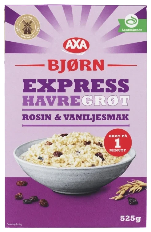 Havregrøt Rosin & Vanilje 525g Axa