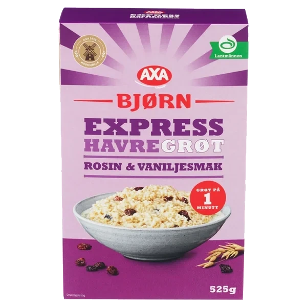 Havregrøt Rosin & Vanilje 525g Axa