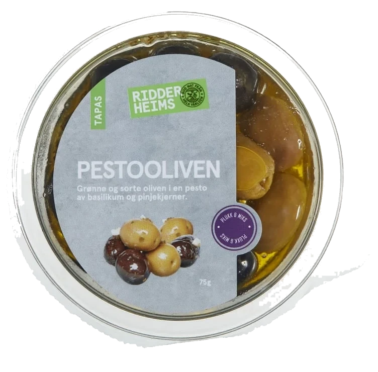 Pestooliven Basilikum 75g Ridderheims