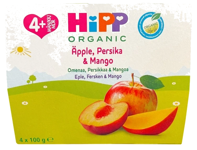 Hipp Fruit Break Eple/fersken/mango 4m 4x100g