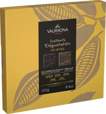 Gaveeske Sjokoladebiter 50stk Mørk og Melk 250g Valrhona