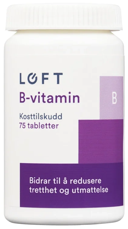 Vitamin B Svelgetablett 75stk Løft