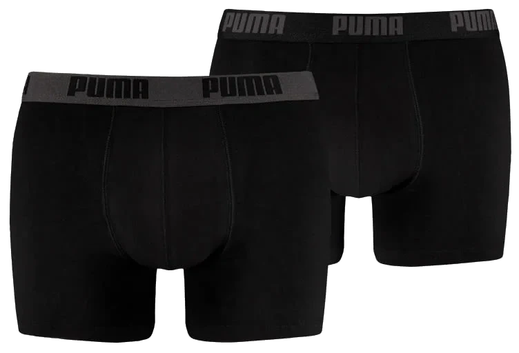 Boxer Basic Herre 2pk Black/Black S Puma