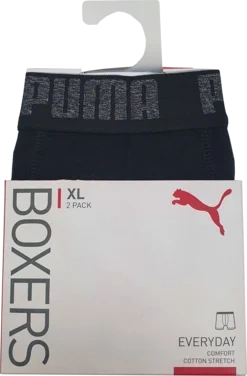Puma Herre Boxer Basic 2 Pk Black/black S