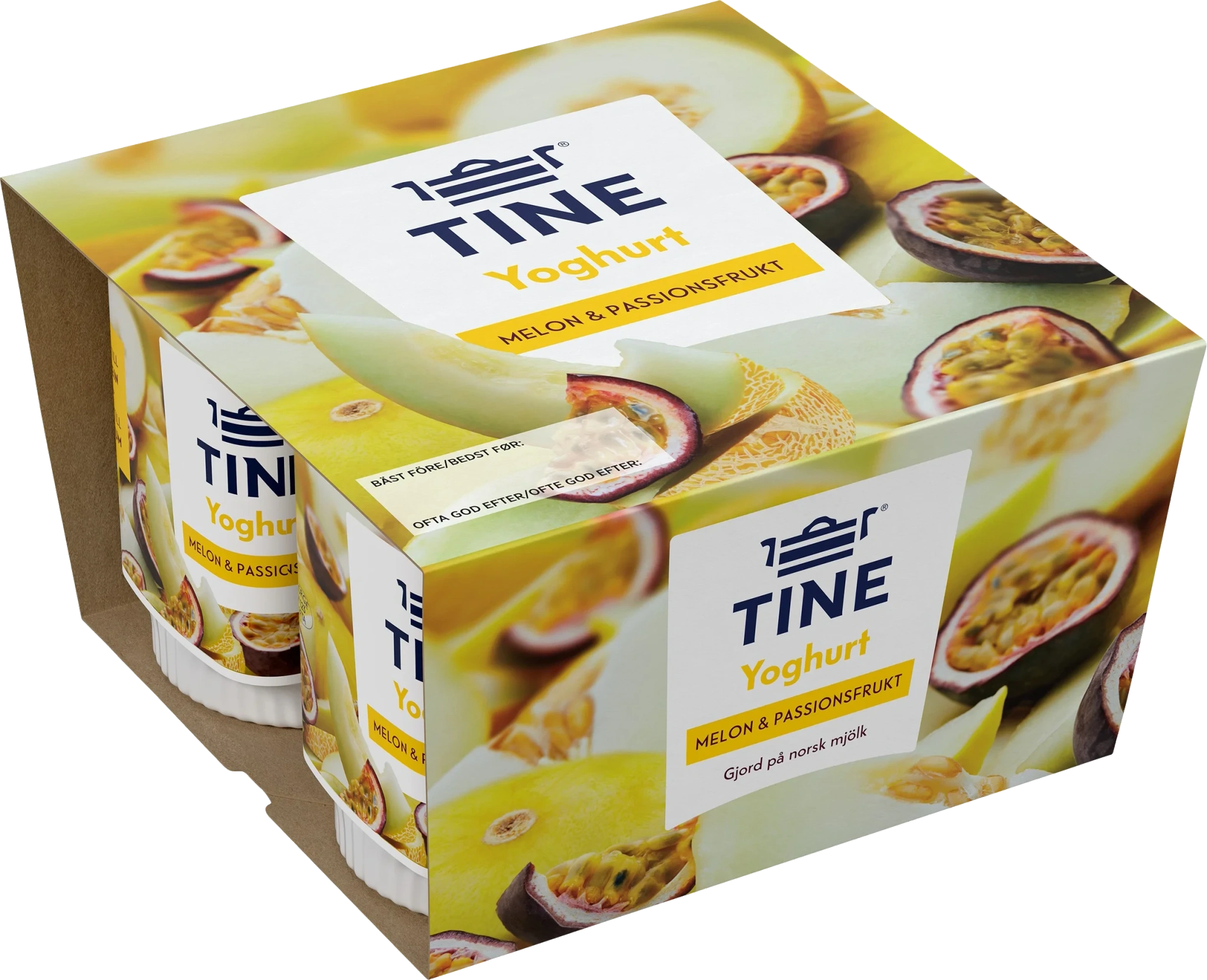 Yoghurt Melon & passionsfrukt 3% 4-pack