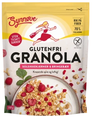 Granola Bringebær Gl.Fri 350g Synnøve