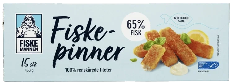Fiskepinner Msc 450g Fiskemannen