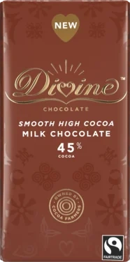 45 % Milk Chocolate 90g Divine Fairtrade