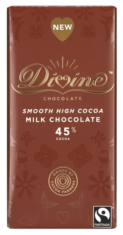 Divine Chocolate 45% Milk 90g