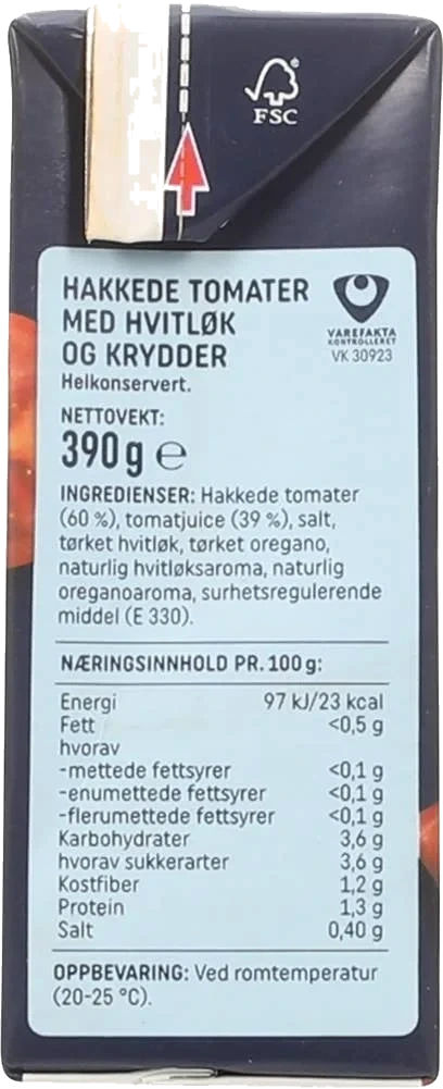 Hakkede tomater