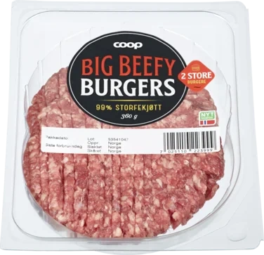 Coop Gp Big Beefy Burgers 360g