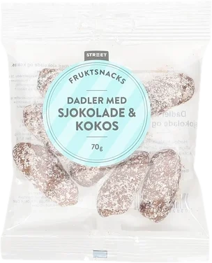 Street Dadler Med Sjokolade og Kokos 70g