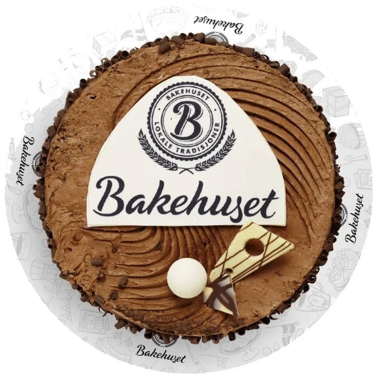 Sjokoladekake m/Bilde 15 Biter 1,64kg Bakehuset