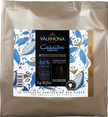 Mørk Sjokolade 66% Caraibe 1kg Valrhona