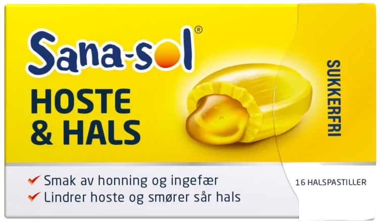 Sana-Sol Host&Hals Honning&Ingefær 48g