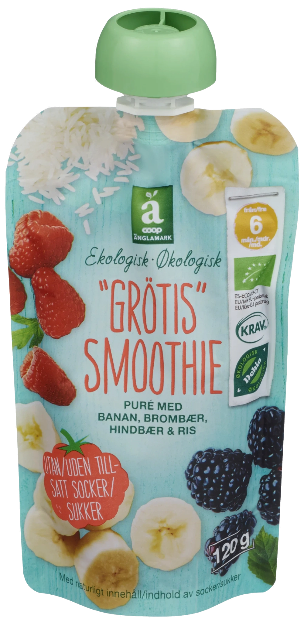Änglamark Grøtis Smoothie Banan/Bringebær