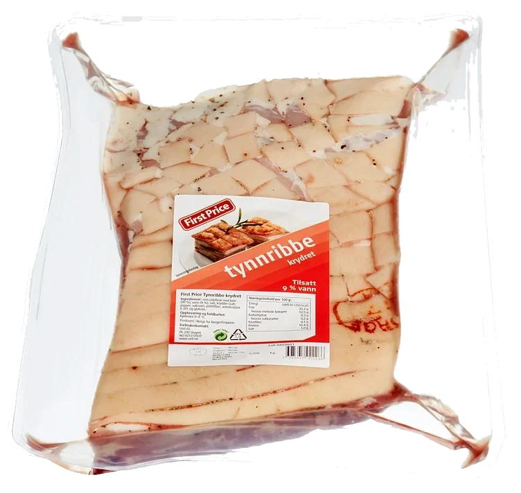 Svin Tynnribbe Krydret ca 2,3kg First Price