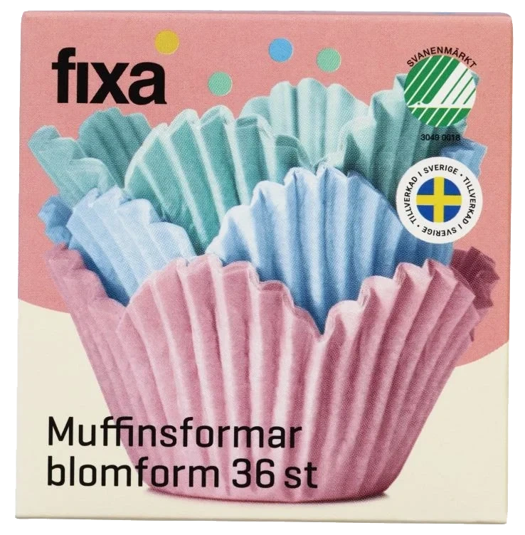Muffinsformer 36stk Blomst