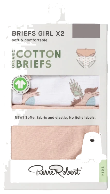 Cotton Brief X2 Pinkcloud-White 122-128