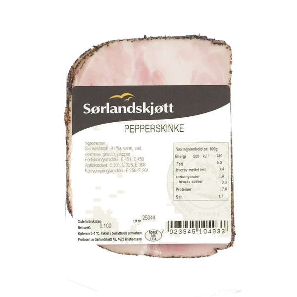 Pepperskinke 100g Sørlandskjøtt