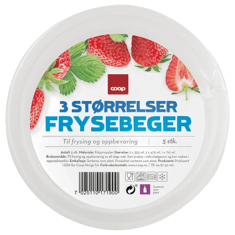 Coop Frysebeger 3 Størrelsen 5stk