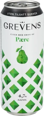 Grevens Cider Pære u/Sukker 0,5l boks