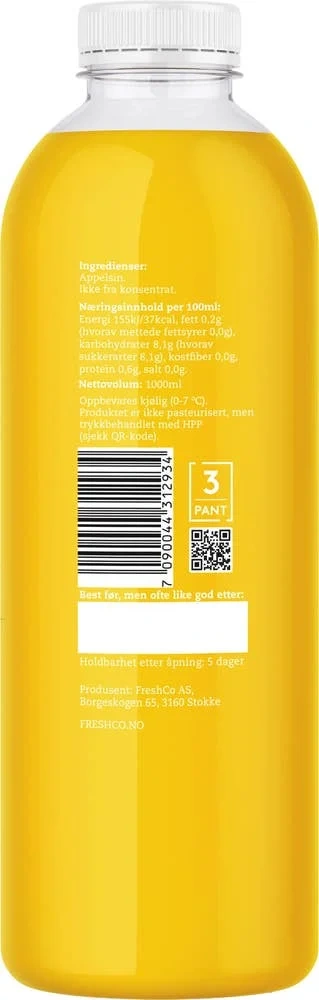 Kaldpresset Appelsinjuice