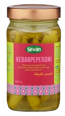 Kebabpeperoni 460g Glass