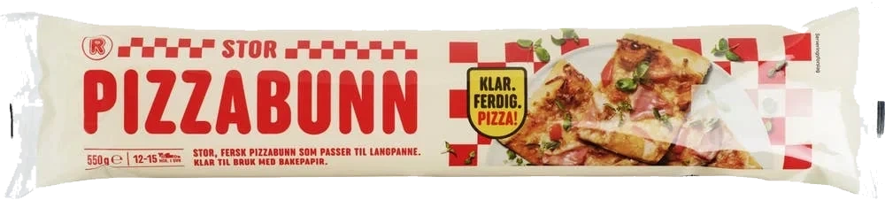 Fersk stor pizzabunn