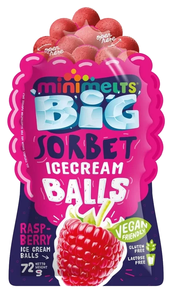 Sorbetkulor Hallon