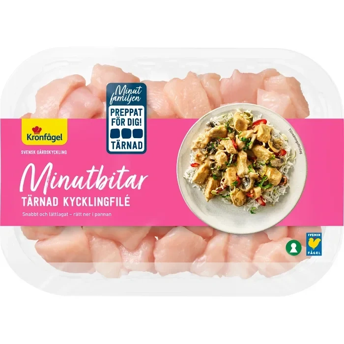 Kycklingfilé minutbitar tärnad ca 550g Kronfågel