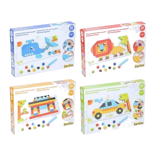 Byggekloss Puslespill - 4 in 1