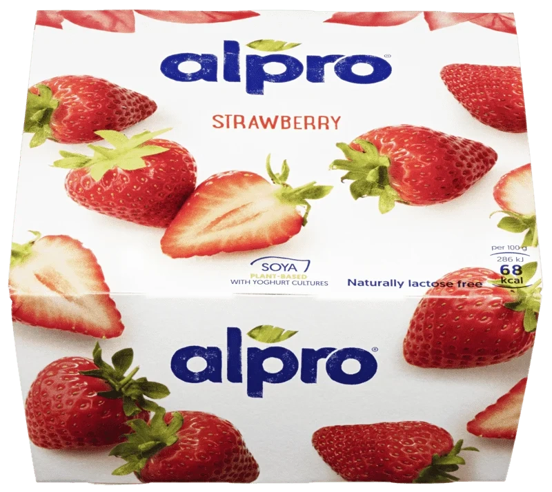 Alpro SoyaYoghurt Jordbær 4pk