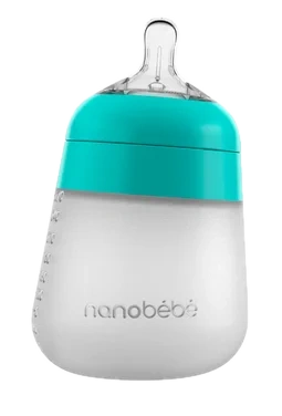 Nanobébé Tåteflaske Flexy Silicone 270ml Turkis 1 stk
