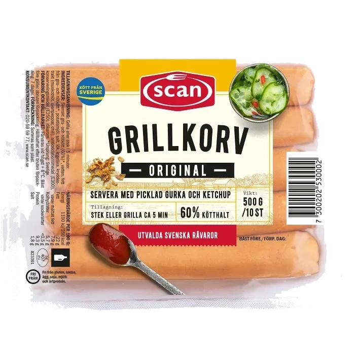 Grillkorv Original 500g Scan