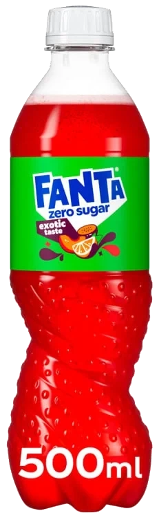 Fanta Exotic Zero Sugar 0,5l flaske