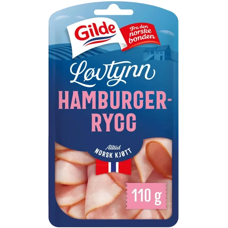Løvtynn Hamburgerrygg 110g Enh